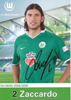 Christian Zaccardo  2008/2009  VFL Wolfsburg  Fußball Autogrammkarte original signiert 