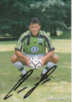 Frank Greiner  1998/1999  VFL Wolfsburg  Fußball Autogrammkarte original signiert 