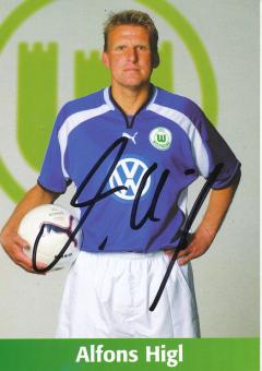 Alfons Higl  2001/2002  VFL Wolfsburg  Fußball Autogrammkarte original signiert 
