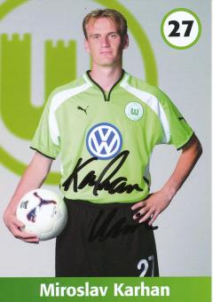 Miroslav Karhan  2001/2002  VFL Wolfsburg  Fußball Autogrammkarte original signiert 
