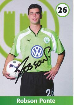 Robson Ponte  2001/2002  VFL Wolfsburg  Fußball Autogrammkarte original signiert 