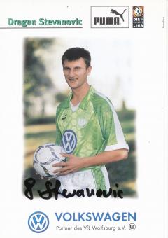 Dragan Stevanovic  1997/1998  VFL Wolfsburg  Fußball Autogrammkarte original signiert 