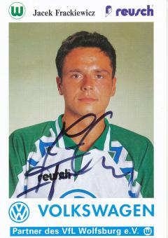 Jacek Frackiewicz  1994/1995  VFL Wolfsburg  Fußball Autogrammkarte original signiert 