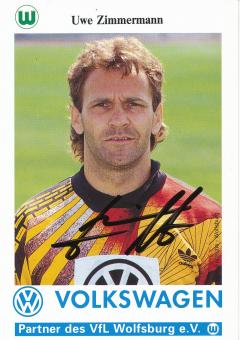 Uwe Zimmermann  1993/1994  VFL Wolfsburg  Fußball Autogrammkarte original signiert 