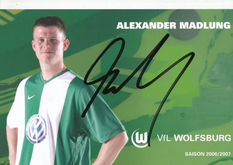 Alexander Madlung  2006/2007  VFL Wolfsburg  Fußball Autogrammkarte original signiert 