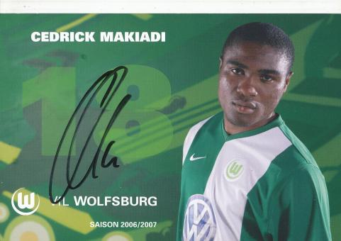 Cedrick Makiadi  2006/2007  VFL Wolfsburg  Fußball Autogrammkarte original signiert 
