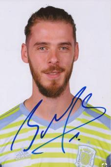 David De Gea  Spanien  Fußball Autogramm Foto original signiert 