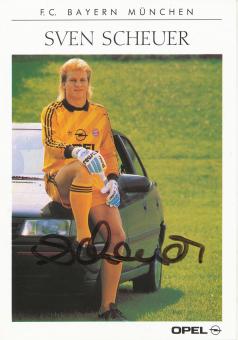 Sven Scheuer 1989/1990 FC Bayern München Fußball Autogrammkarte original signiert 