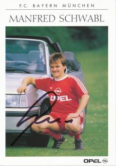 Manfred Schwabl 1989/1990 FC Bayern München Fußball Autogrammkarte original signiert 