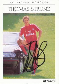 Thomas Strunz 1989/1990 FC Bayern München Fußball Autogrammkarte original signiert 