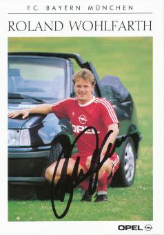 Roland Wohlfarth 1989/1990 FC Bayern München Fußball Autogrammkarte original signiert 