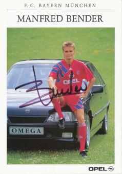 Manfred Bender 1991/1992 FC Bayern München Fußball Autogrammkarte original signiert 
