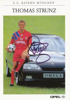 Thomas Strunz  1991/1992 FC Bayern München Fußball Autogrammkarte original signiert 