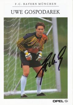Uwe Gospodarek   1992/1993 FC Bayern München Fußball Autogrammkarte original signiert 