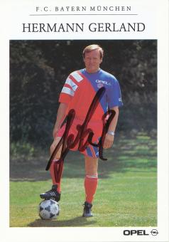 Hermann Gerland  1993/1994 mit Clubcall FC Bayern München Fußball Autogrammkarte original signiert 
