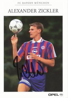 Alexander Zickler  1995/1996 FC Bayern München Fußball Autogrammkarte original signiert 