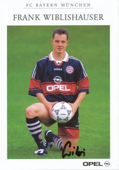 Frank Wiblishauser  1997/1998 FC Bayern München Fußball Autogrammkarte original signiert 