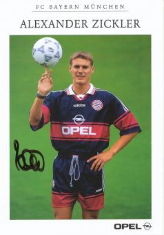 Alexander Zickler  1997/1998 FC Bayern München Fußball Autogrammkarte original signiert 