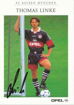 Thomas Linke  1998/1999 FC Bayern München Fußball Autogrammkarte original signiert 
