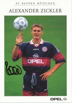 Alexander Zickler  1998/1999 FC Bayern München Fußball Autogrammkarte original signiert 