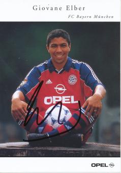 Giovane Elber  1999/2000  FC Bayern München Fußball Autogrammkarte original signiert 