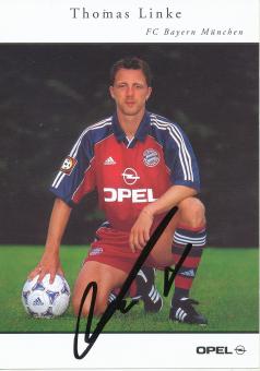 Thomas Linke  1999/2000  FC Bayern München Fußball Autogrammkarte original signiert 