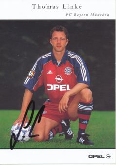 Thomas Linke  1999/2000  FC Bayern München Fußball Autogrammkarte original signiert 