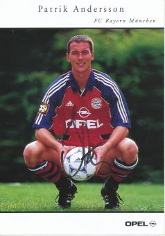 Patrik Andersson  2000/2001  FC Bayern München Fußball Autogrammkarte original signiert 