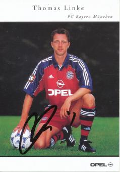 Thomas Linke  2000/2001  FC Bayern München Fußball Autogrammkarte original signiert 
