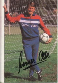 Werner Olk  1986/1987  FC Bayern München Fußball Autogrammkarte original signiert 