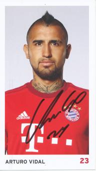 Arturo Vidal  2015/2016  FC Bayern München Fußball Autogrammkarte original signiert 