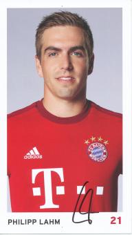 Philipp Lahm  2015/2016  FC Bayern München Fußball Autogrammkarte original signiert 