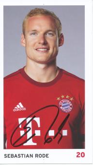 Sebastian Rode  2015/2016  FC Bayern München Fußball Autogrammkarte original signiert 