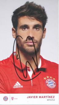Javier Martinez   2016/2017  FC Bayern München Fußball Autogrammkarte original signiert 