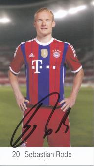 Sebastian Rode   2014/2015  FC Bayern München Fußball Autogrammkarte original signiert 