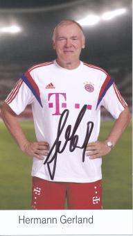 Hermann Gerland   2014/2015  FC Bayern München Fußball Autogrammkarte original signiert 