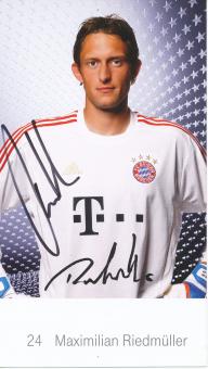 Maximilian Riedmüller  2011/2012  FC Bayern München Fußball Autogrammkarte original signiert 