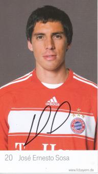 Jose Ernesto Sosa  2008/2009  FC Bayern München Fußball Autogrammkarte original signiert 