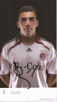 Lucio  2006/2007  FC Bayern München Fußball Autogrammkarte original signiert 