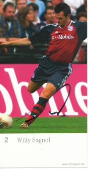 Willy Sagnol  2002/2003  FC Bayern München Fußball Autogrammkarte original signiert 