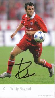 Willy Sagnol  2005/2006  FC Bayern München Fußball Autogrammkarte original signiert 
