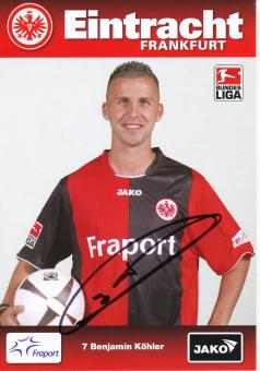 Benjamin Köhler  2008/2009  Eintracht Frankfurt Fußball Autogrammkarte original signiert 