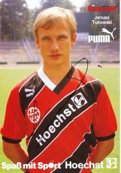 Janusz Turowski  1987/1988  Eintracht Frankfurt Fußball Autogrammkarte original signiert 
