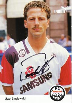 Uwe Bindewald  1991/1992  Eintracht Frankfurt Fußball Autogrammkarte original signiert 