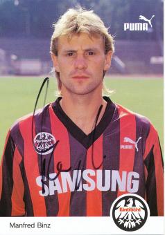 Manfred Binz  1992/1993  Eintracht Frankfurt Fußball Autogrammkarte original signiert 
