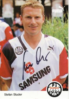 Stefan Studer  1991/1992  Eintracht Frankfurt Fußball Autogrammkarte original signiert 