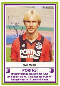 Uwe Müller  1984/1985  Eintracht Frankfurt Fußball Autogrammkarte original signiert 