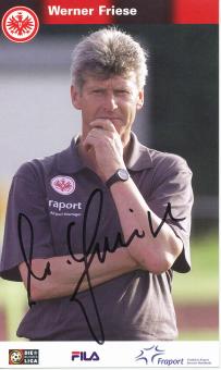 Werner Friese † 2016   2001/2002  Eintracht Frankfurt Fußball Autogrammkarte original signiert 