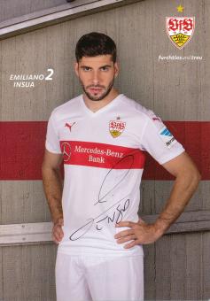 Emiliano Insua  2016/2017 VFB Stuttgart Fußball Autogrammkarte original signiert 