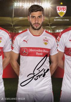 Emiliano Insua 2015/2016 VFB Stuttgart Fußball Autogrammkarte original signiert 